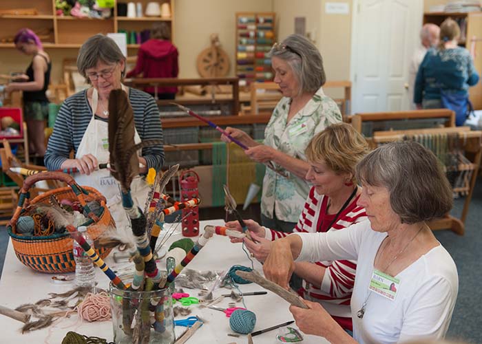 A fiber class at the Rolling Bay BARN location
