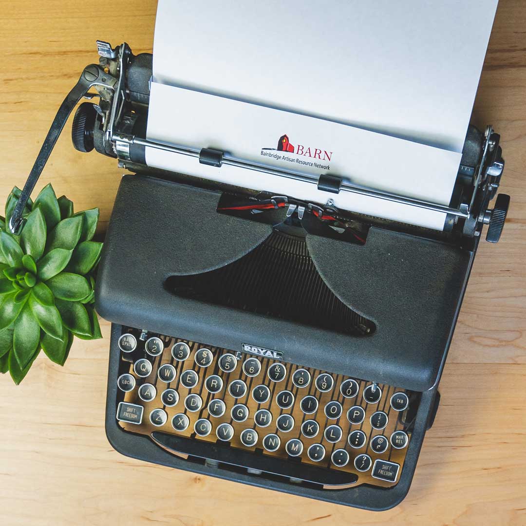 Typewriter with BARN Letterhead