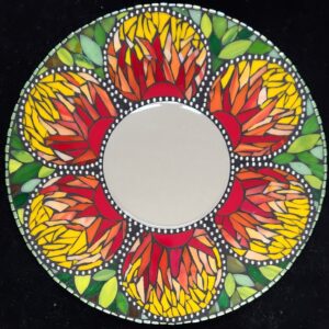 mirror with glass mosaic