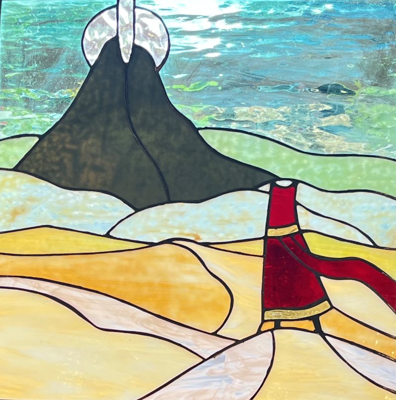 Stained glass scene