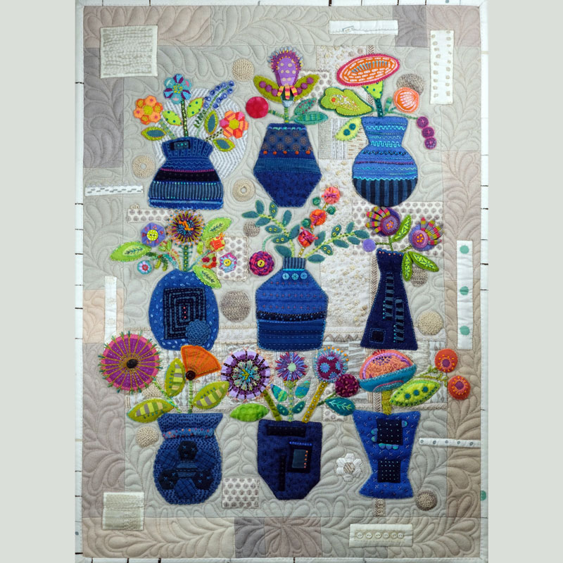 Sue Spargo's Indigo Vases Class