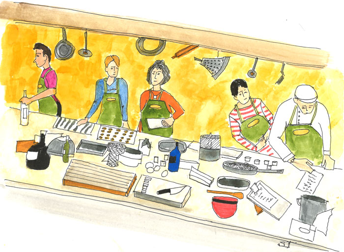 GivingTuesday-SusanJacksonArtwork-700 Italian Cooking School by Susan Jackson