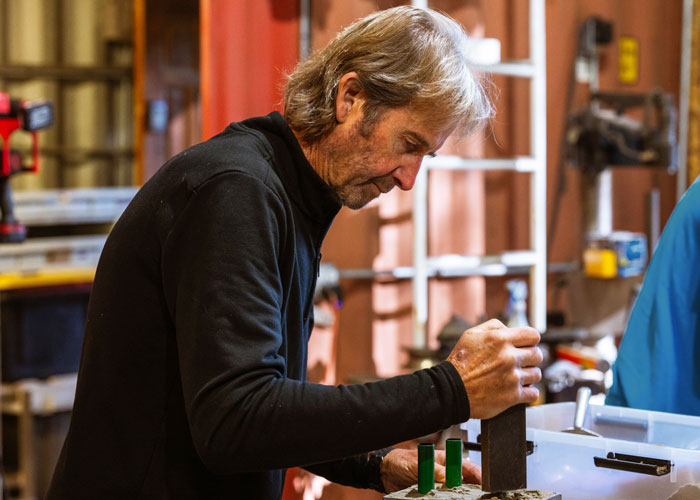 Mario Oblak at work in the foundry