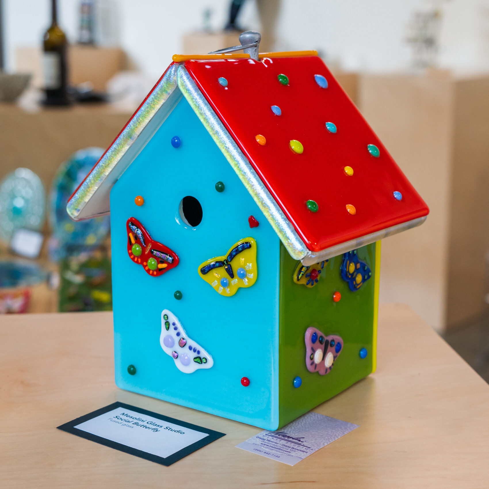 Refract Birdhouse by Mesolini Glass